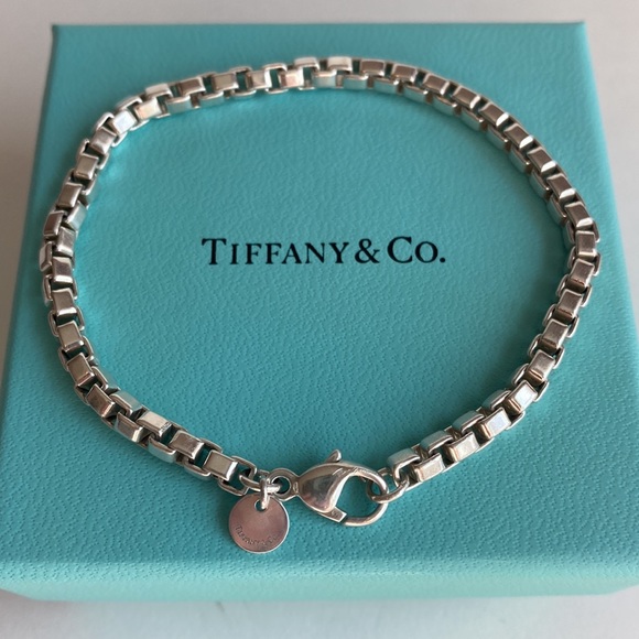 Tiffany & Co. Jewelry - Tiffany&Co Venetian box chain sterling silver bracelet, 7 1/2" length